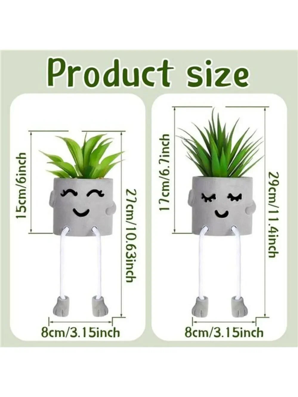 Artificial succulent potted plant cute faux desk decor for office bedroom shelf